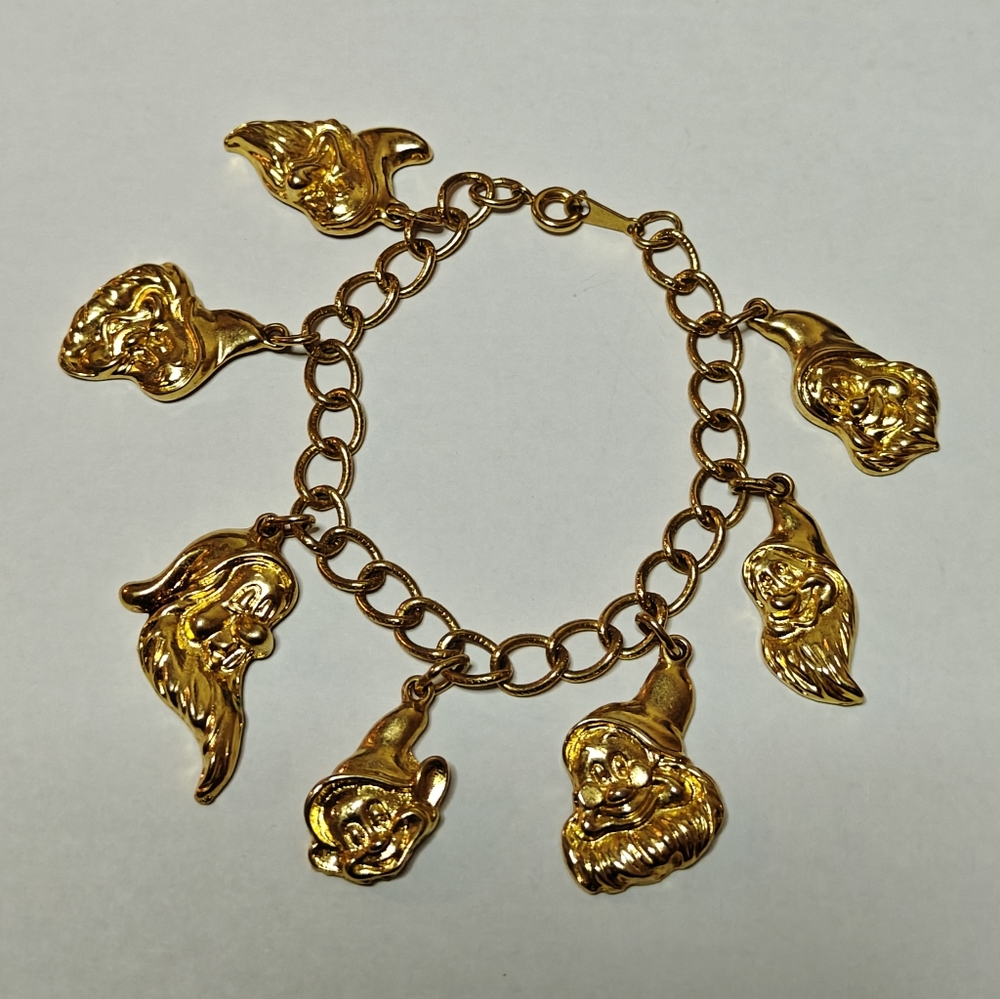 Vintage Disney Seven Dwarf Charm Bracelet